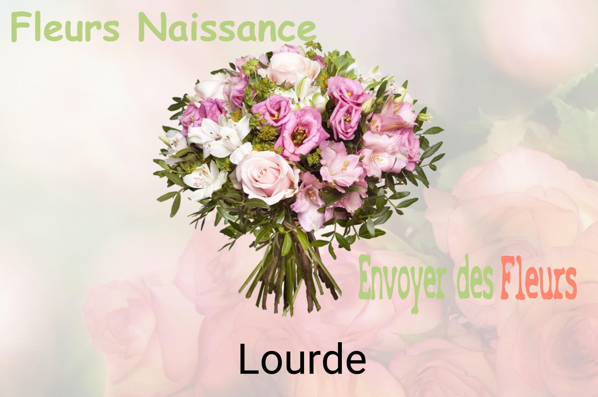 Bouquet de fleurs de naissance livré à Lourde